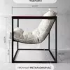 Кресло для отдыха Лофтовик ++ бежевый рогожка — фото 2