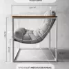 Кресло для отдыха Лофтовик ++ рогожка серый, белый металл — фото 2