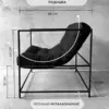 Кресло для отдыха Флафф юнит велюр черный — фото 2