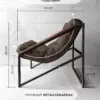 Кресло в стиле лофт Лофтовик Слэш ++ коричневый велюр — фото 2