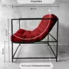 Кресло для отдыха Флафф юнит велюр красный — фото 2