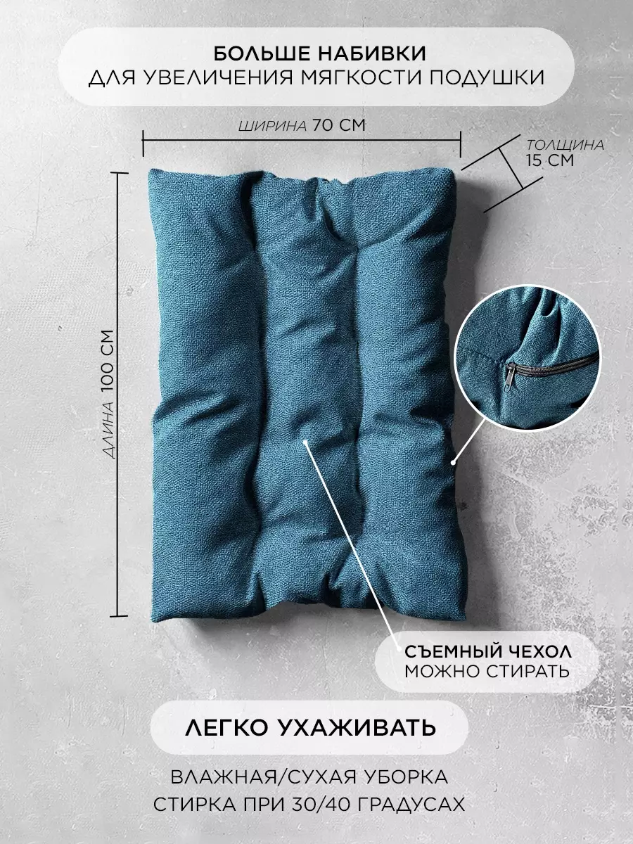 Кресло в стиле лофт Лофтовик комфи ++ рогожка голубой — фото 7