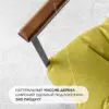 Кресло для отдыха Лофтовик Комфи ++ желтый велюр, белый металл — фото 4