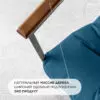 Кресло для отдыха Лофтовик Комфи ++ синий велюр, белый металл — фото 4
