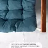 Кресло для отдыха Лофтовик ++ рогожка голубой, белый металл — фото 6