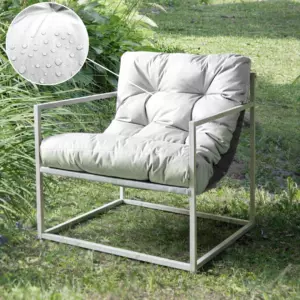 Садовое кресло Лофтовик Комфи + оксфорд белый, белый металл