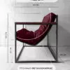 Уличное кресло Лофтовик Комфи ++ оксфорд бордовый — фото 2