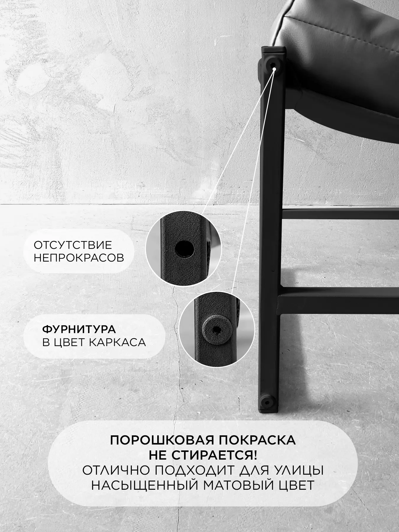 Пуфик под ноги экокожа серый — фото 6
