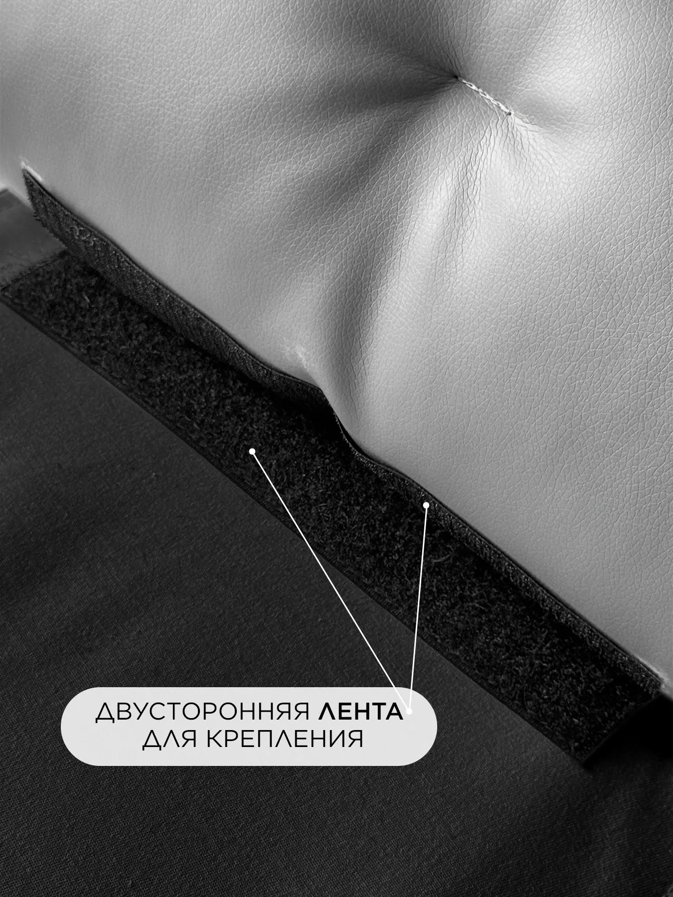 Пуфик под ноги экокожа серый — фото 5