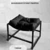 Пуфик под ноги экокожа черный — фото 4