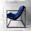Уличное кресло Лофтовик Комфи + оксфорд синий — фото 3