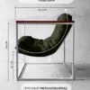 Уличное кресло Лофтовик ++ оксфорд темно-зеленый, белый металл — фото 2