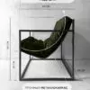 Уличное кресло Лофтовик Комфи + оксфорд темно-зеленый — фото 3