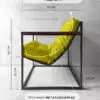 Уличное кресло Лофтовик Комфи ++ оксфорд желтый — фото 2