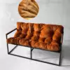 Диван в стиле лофт Лофтовик Комфи ++ коричневый мех