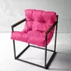Уличное кресло для обеденного стола Лофтовик Комфи++ оксфорд розовый — фото 2