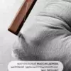 Диван в стиле лофт Лофтовик Комфи ++ серый мех, белый металл — фото 4