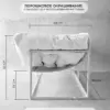 Уличный диван для отдыха "Буффон" оксфорд белый, белый металл — фото 5