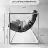 Уличный диван трехместный Лофтовик+ оксфорд серый, белый металл — фото 5