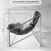 Садовый диван трехместный Лофтовик Слэш+ оксфорд серый, белый металл — фото 5