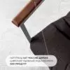 Кресло для отдыха Лофтовик Комфи ++ коричневый рогожка, белый металл — фото 4